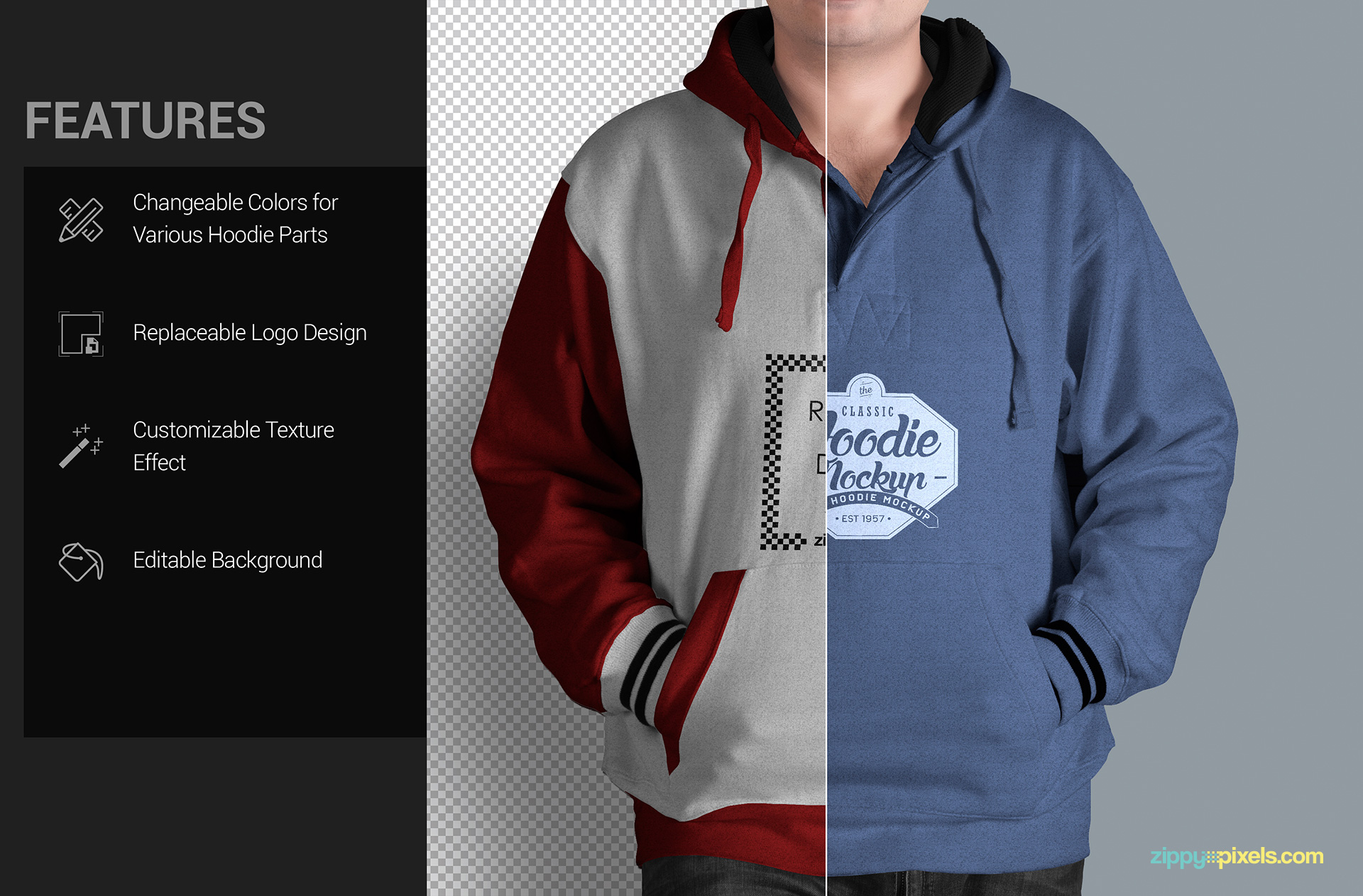 all purpose hoodie mock-up PSD