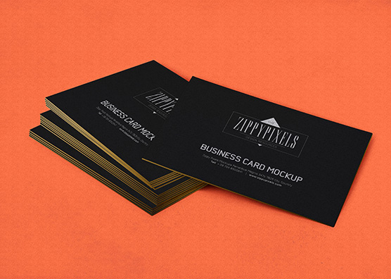 Free Stacked Business Card PSD Mockup