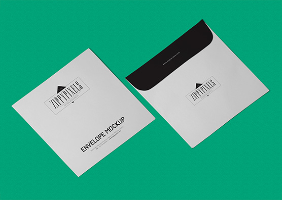 Free Envelope Mockup PSD In Isometric View