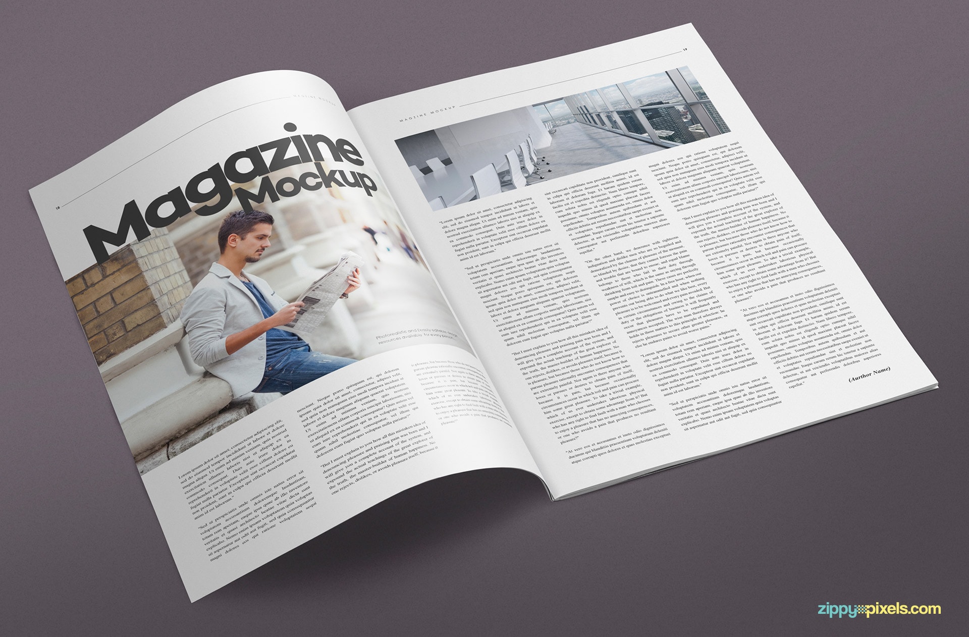 bifold magazine mock up psd