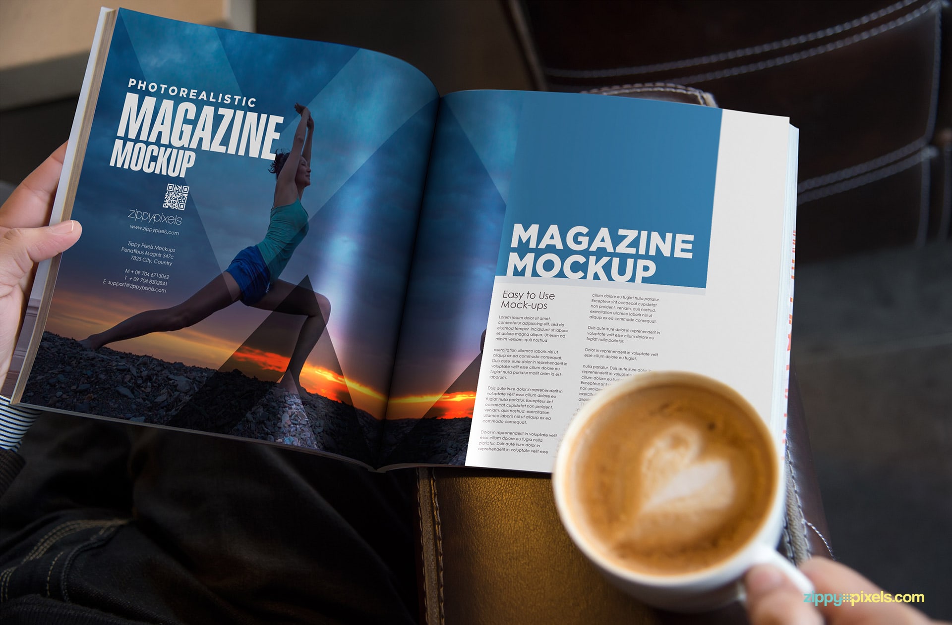 sqaure mag mockups with different angles and arrangements