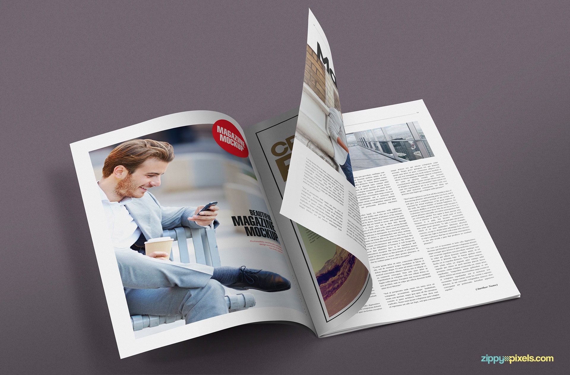 magazine psd mockups with changeable backgounds