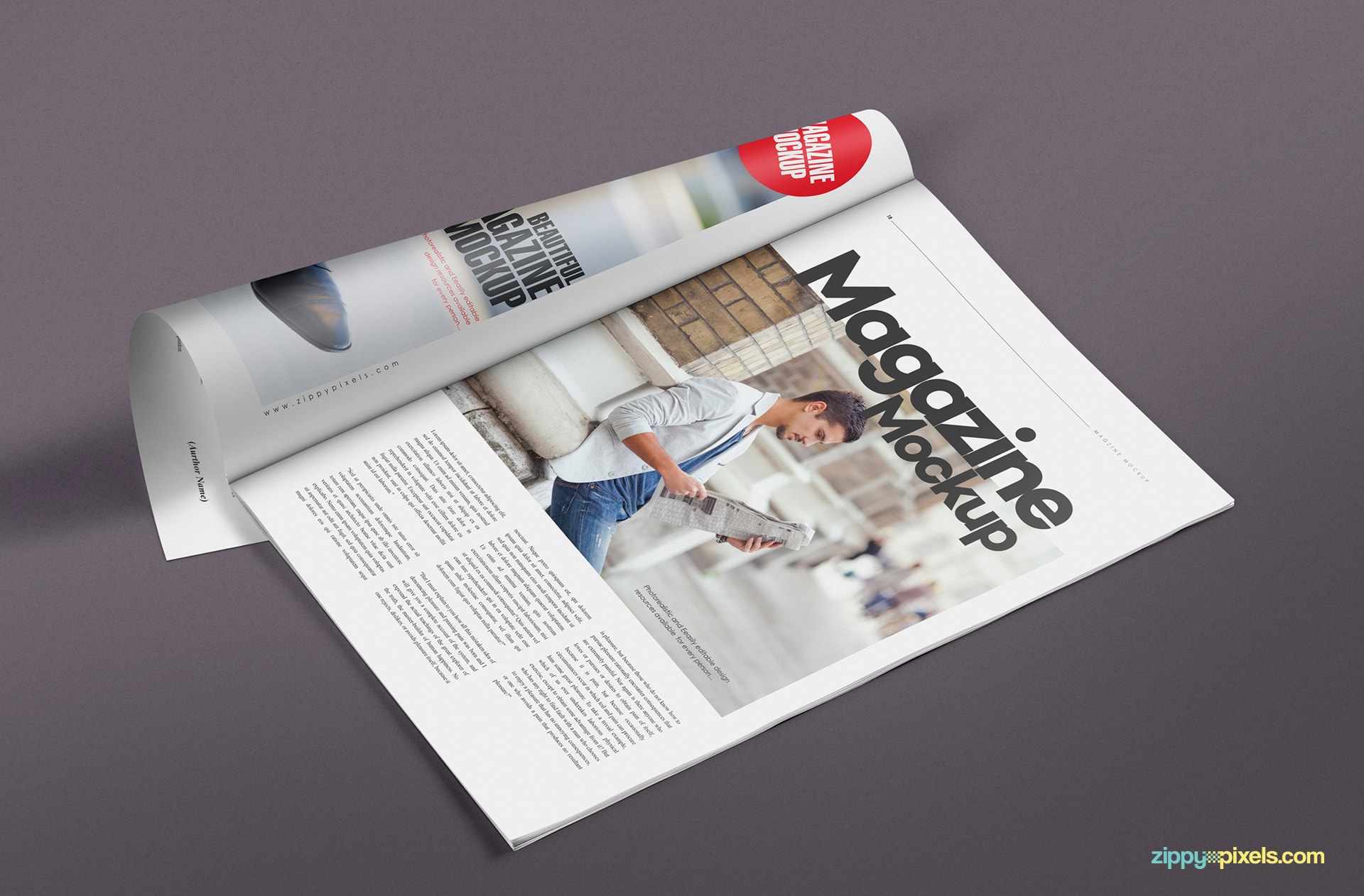 smart object based magazine mock up