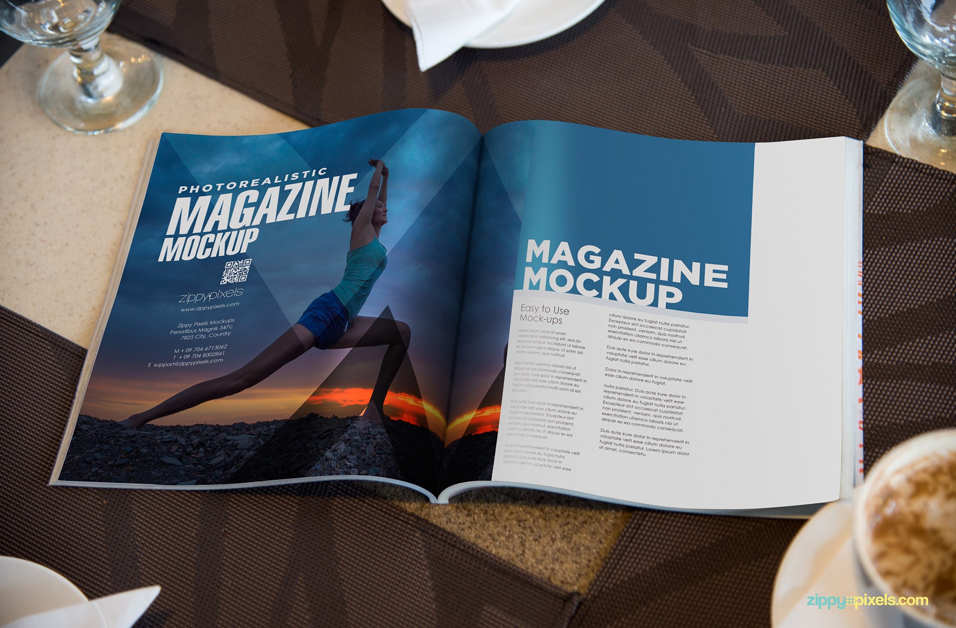 full spread mag mockup