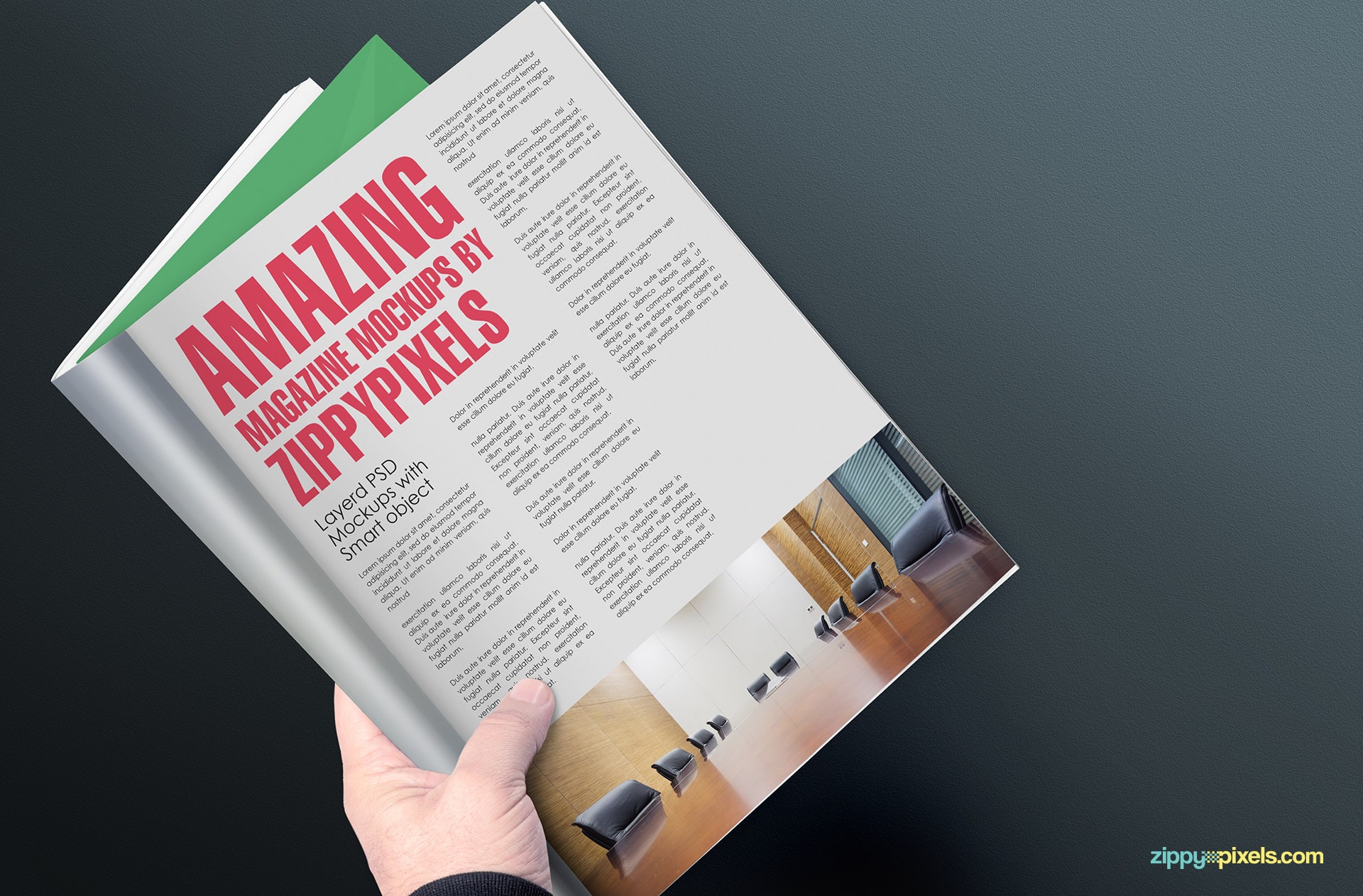 editable magazine mockups with holding positions