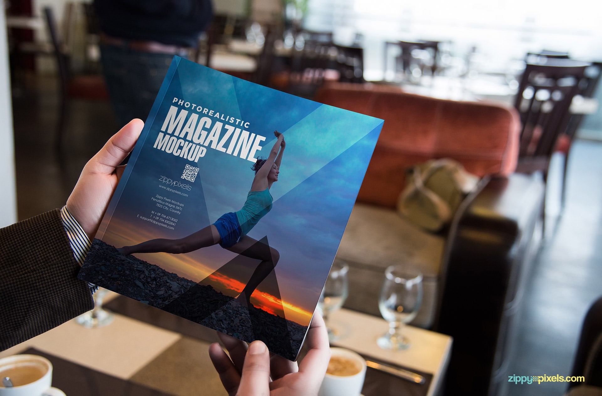 magazine mocks with shadows, perspectives & effects.