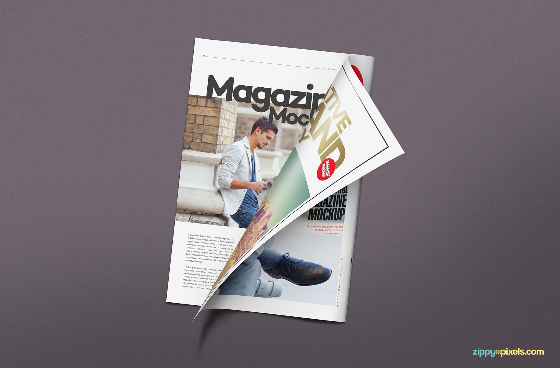 beautiful magazine advert psd mockup