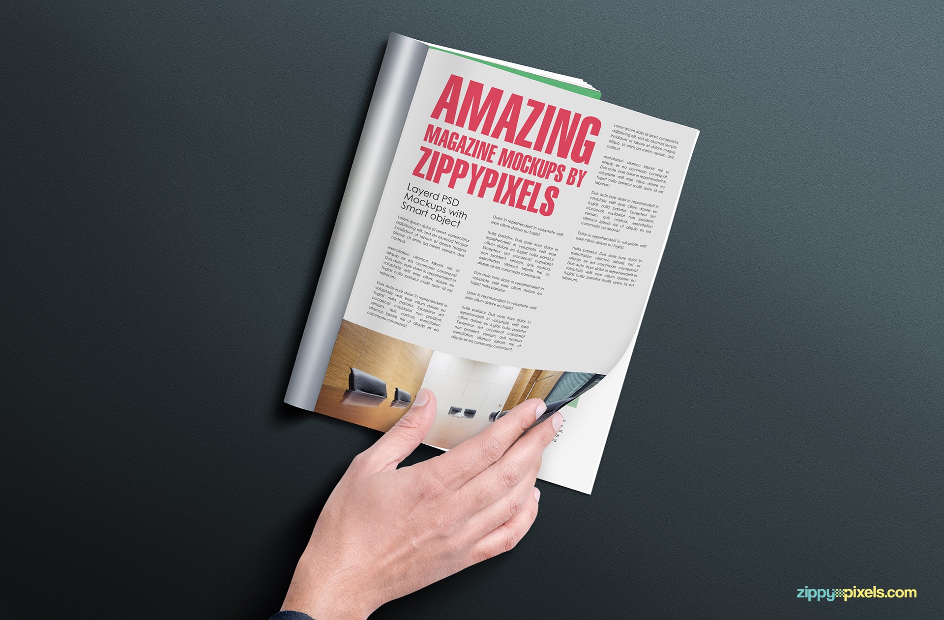 high-resolution magazine mockup in multiple views