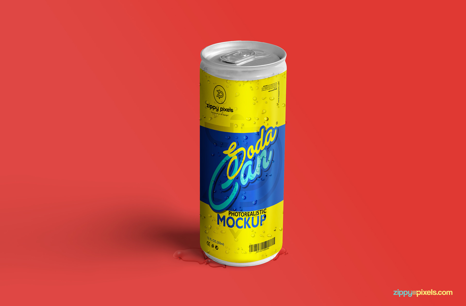 free soda can mock-up for packaging designs