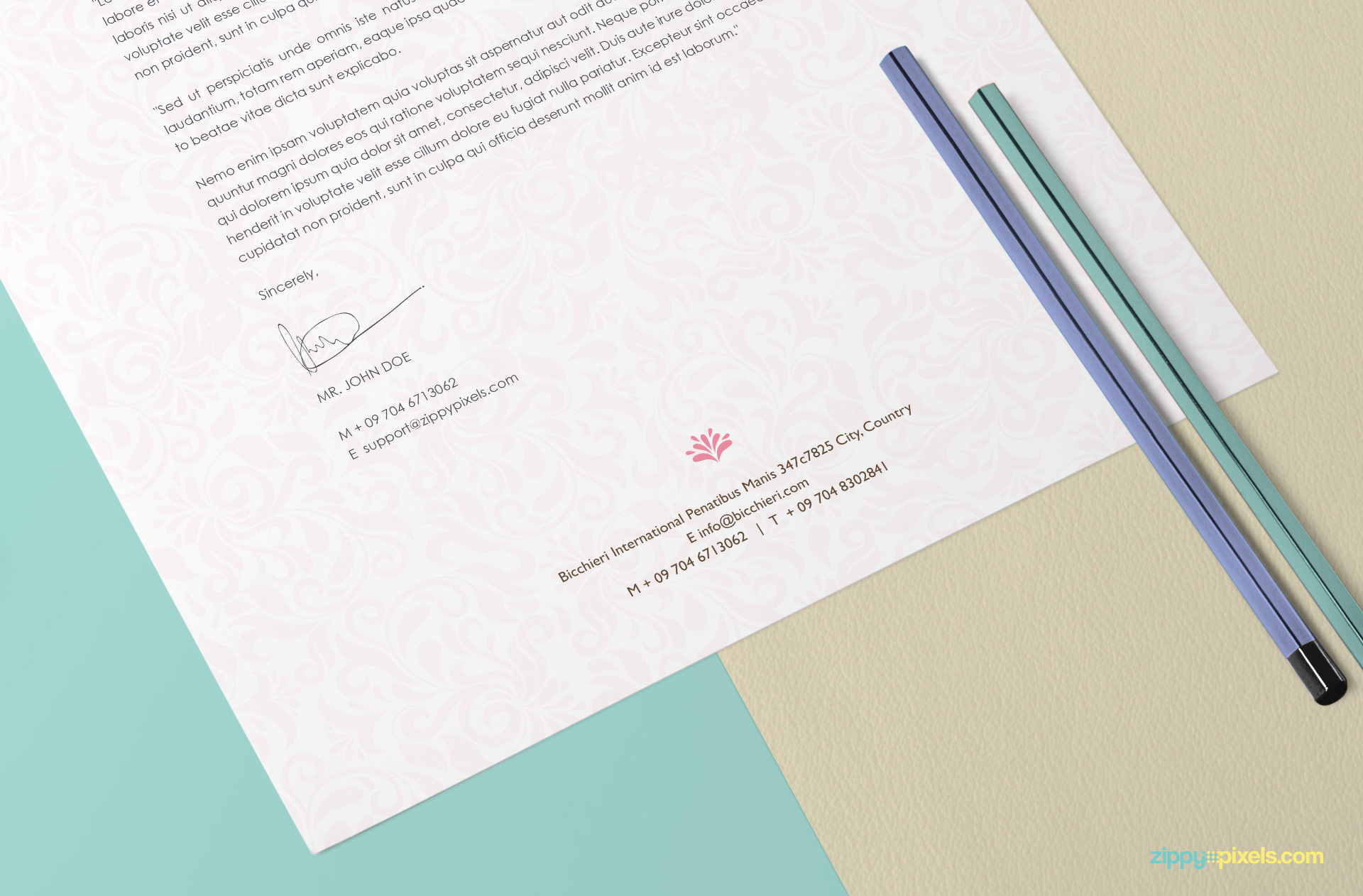 a beautiful way to showcase your letterhead and art designs