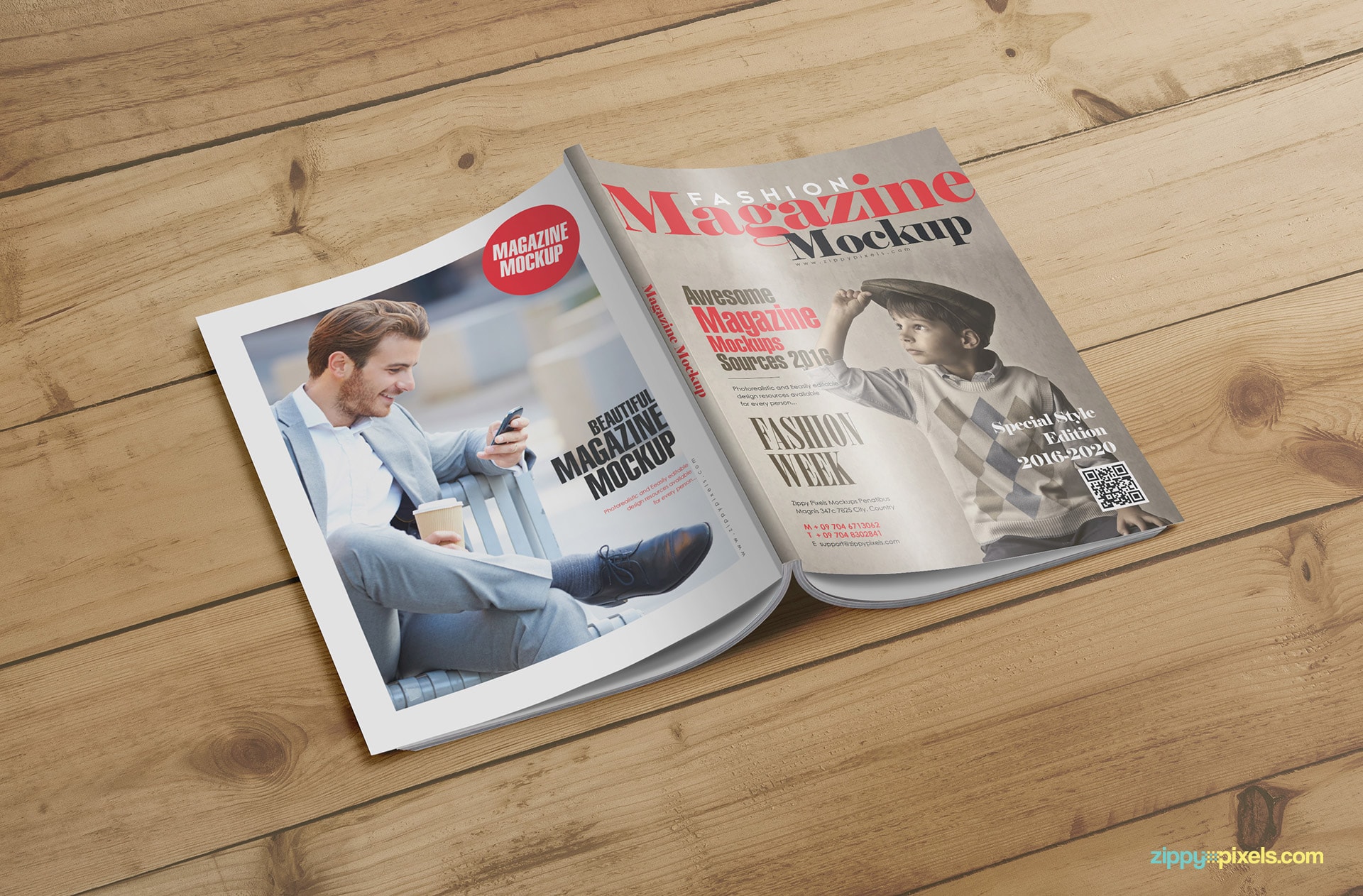 ready to use magazine mockups