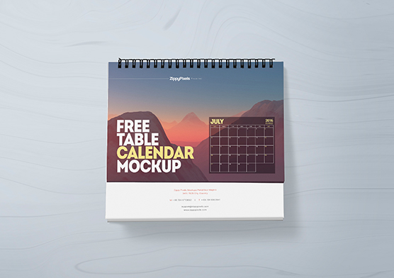 Free Table Calendar Mockup With Beautiful Customization Options