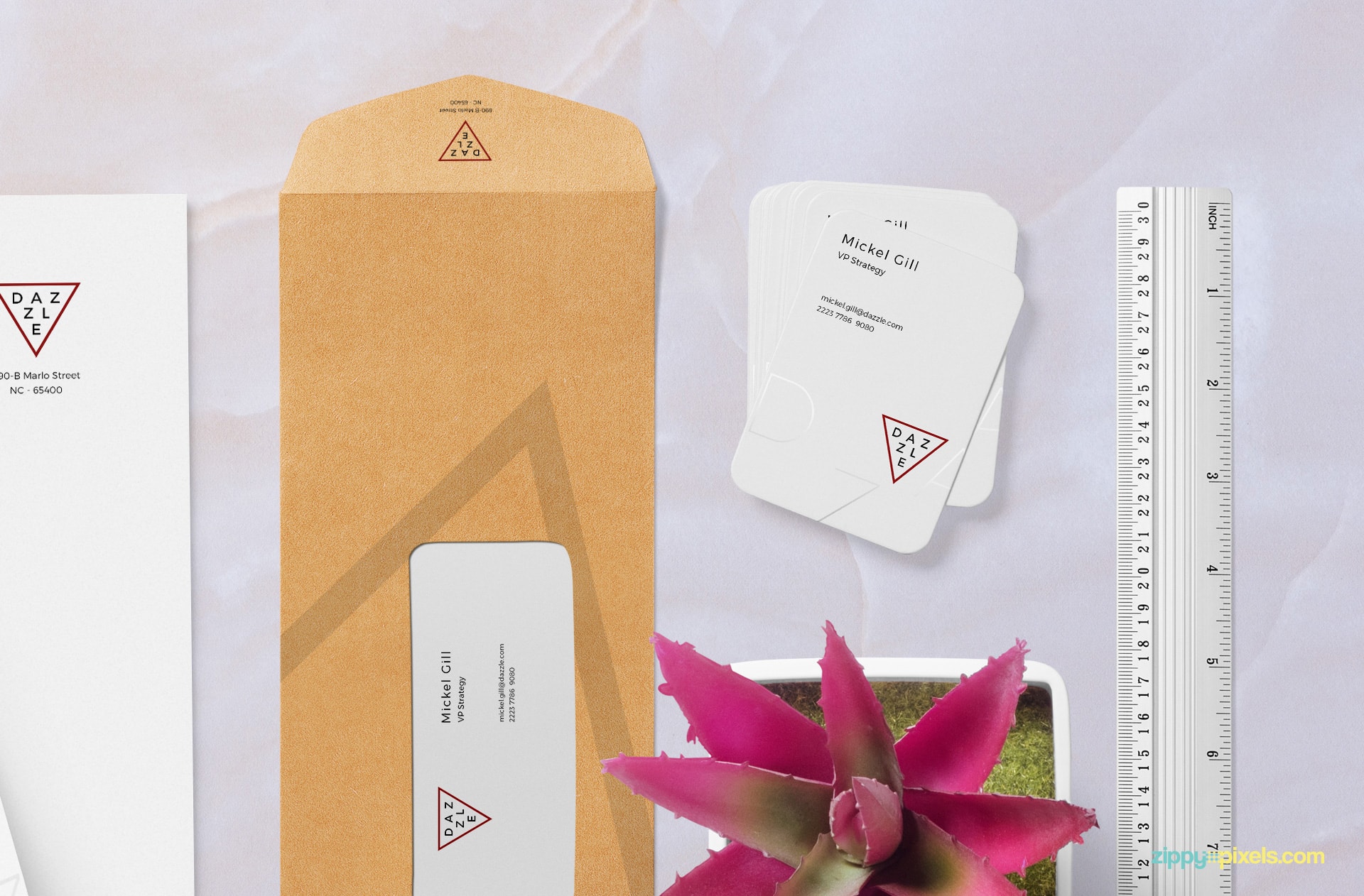 fully customizable free stationery mock-up for corporate branding