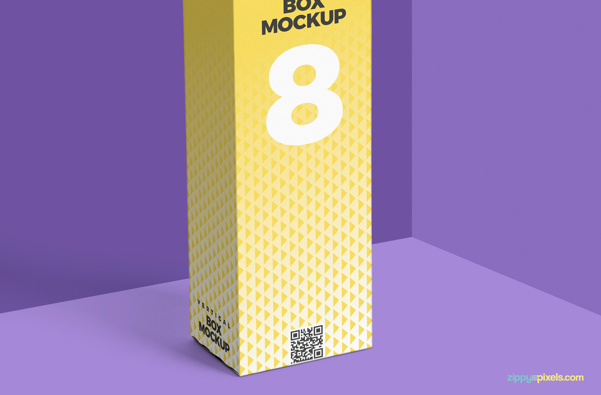 free vertical box mockup psd showing vertical box in close up