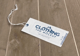 Customizable Free Clothing Tag Mockup PSD