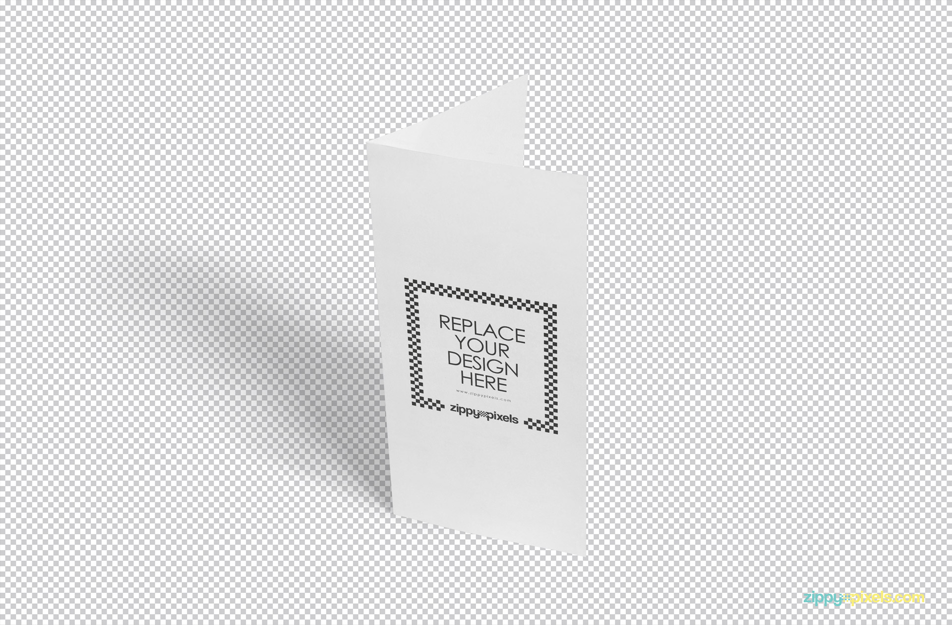 insert your design in this fully customizable free 2 fold brochure mockup psd