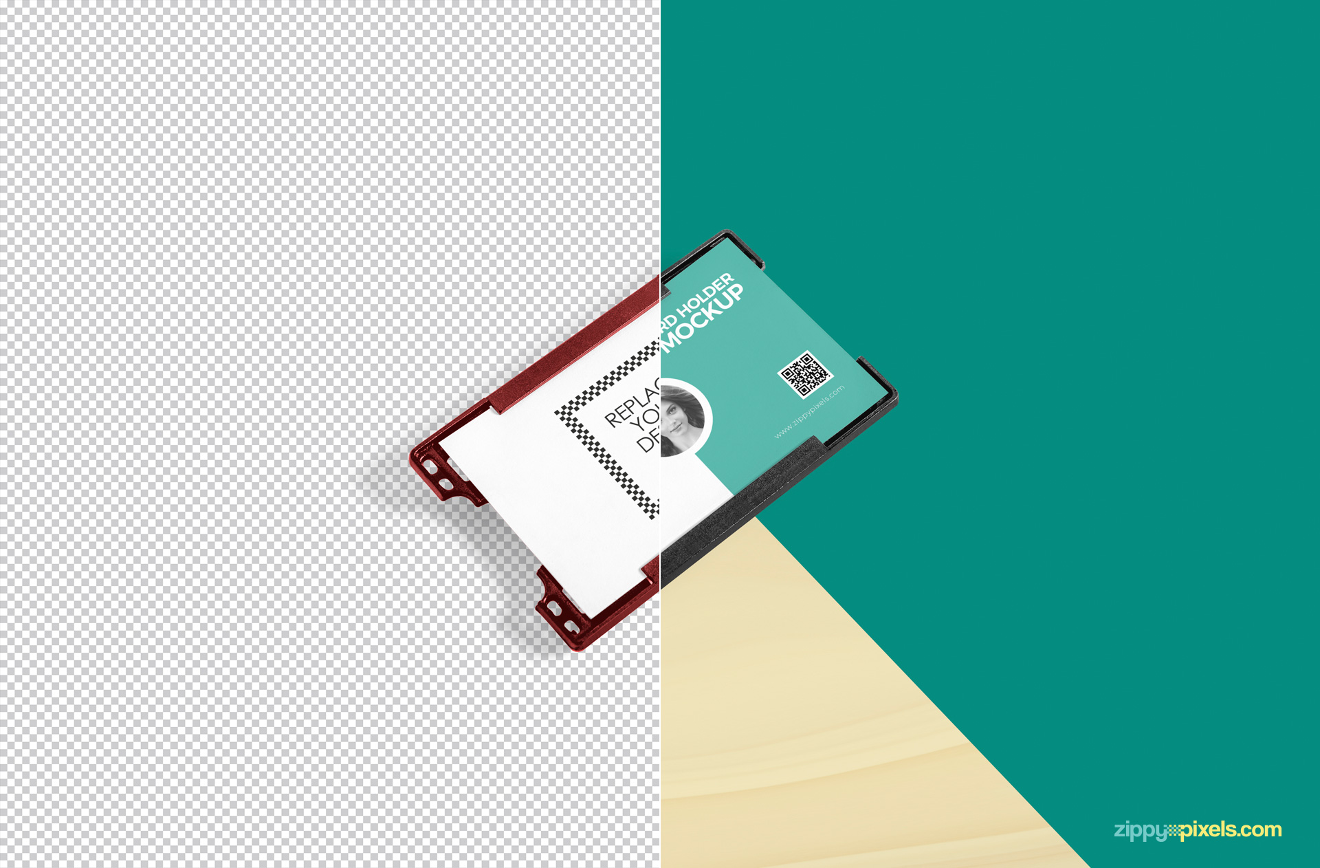 Id card holder mockup offering multi-purpose customizations