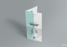 Slick Free 2 Fold Brochure Mockup PSD