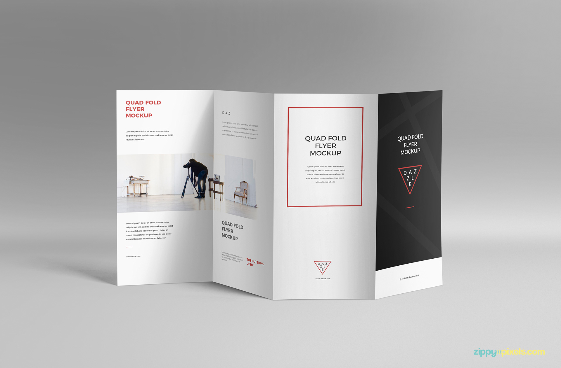 PSD of the 4 Fold Brochure Mockup.