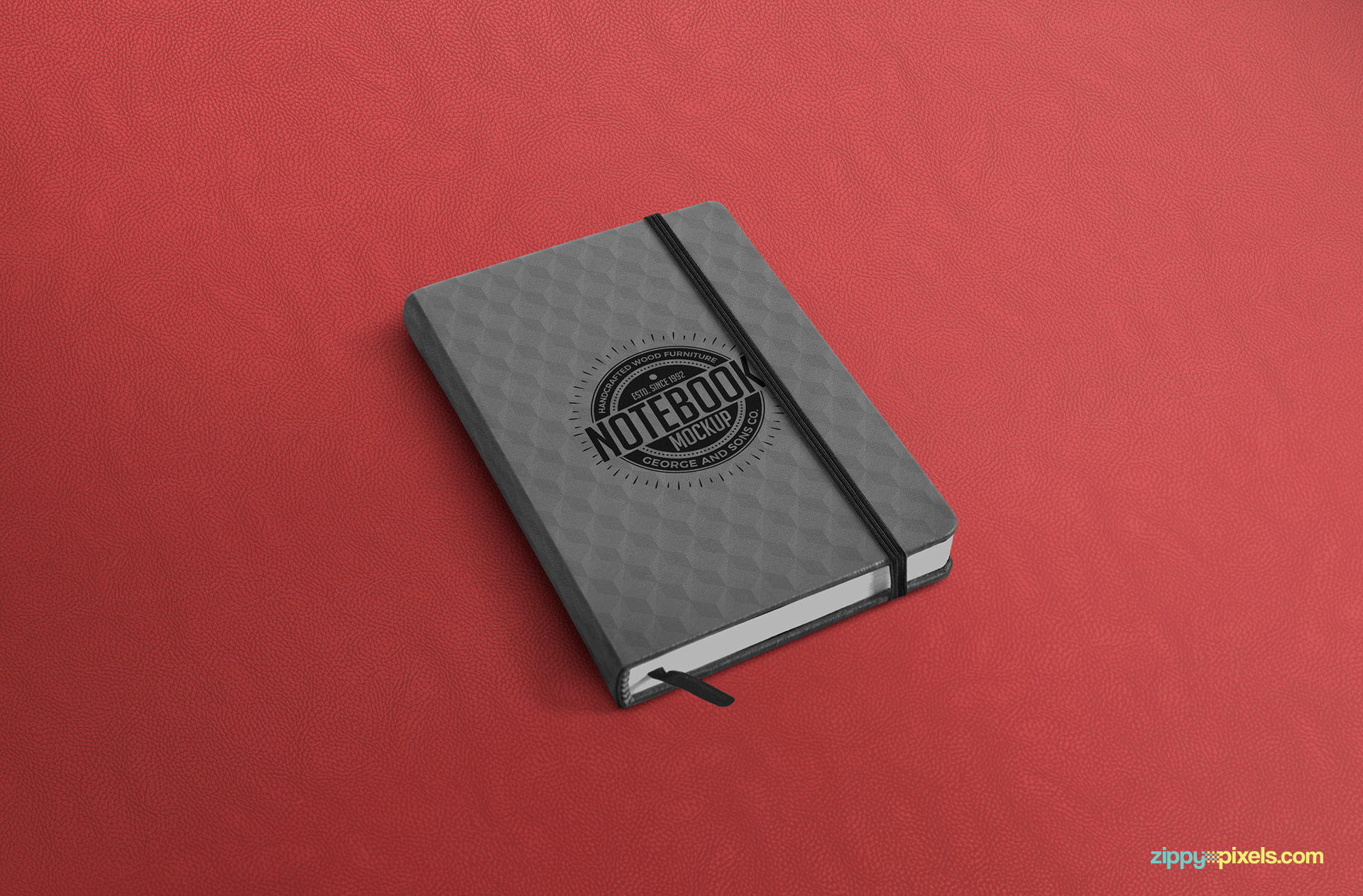 Beautifully designed notebook mockup PSD.