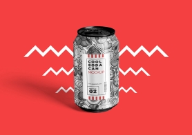 Free Tin Soda Can Mockup