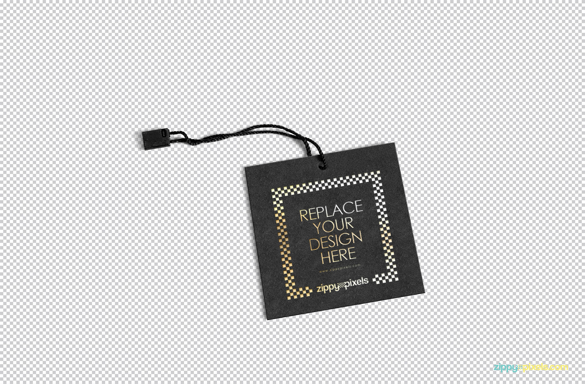 Edit the design of label tag mockup according to your liking.