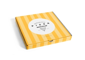 Free Delicious Pizza Box Mockup