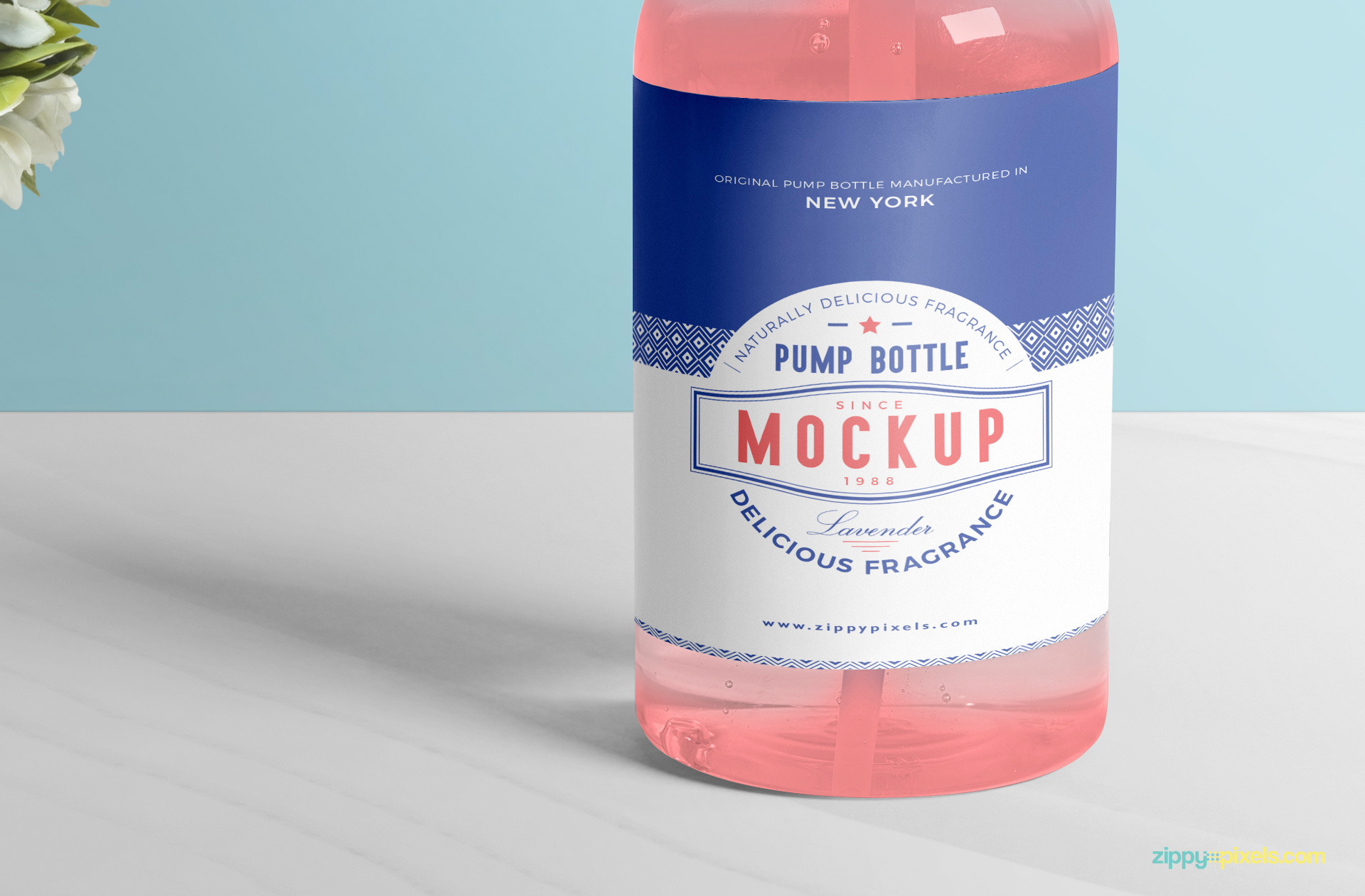 Use smart object option to place your design on this standard bottle mockup.