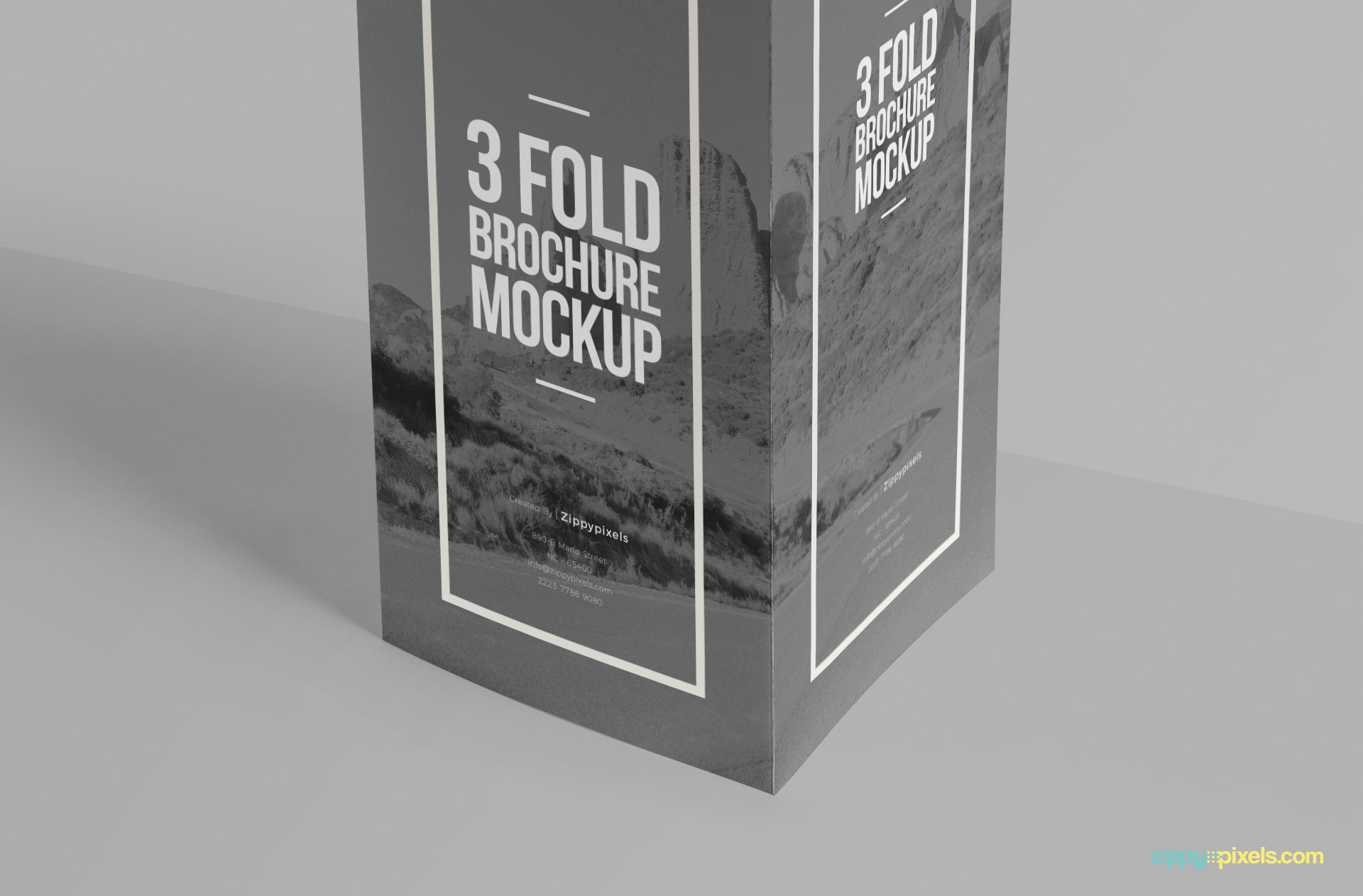 You can change front design of this 3 fold brochure.