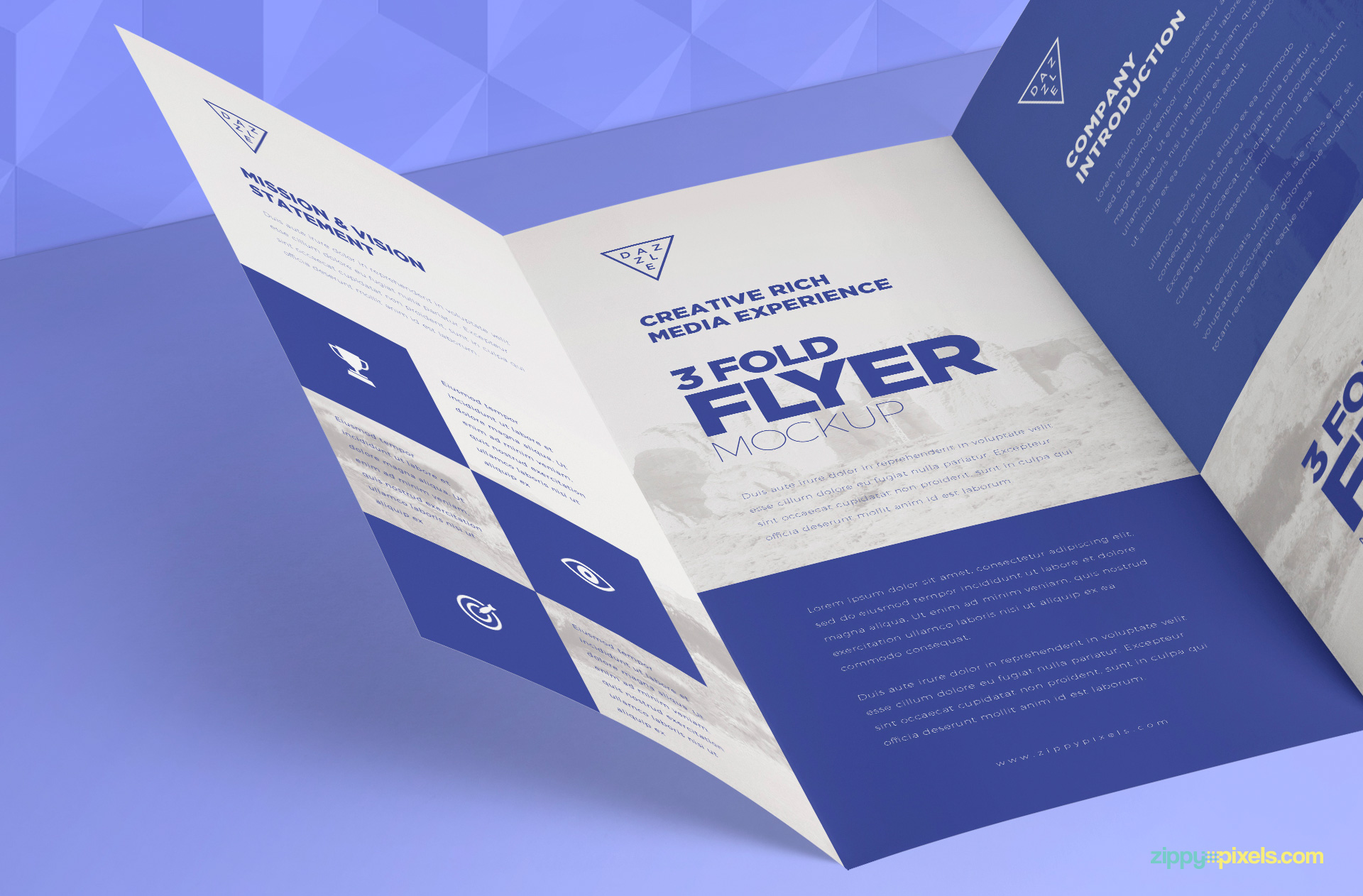 Free Flyer Mockup PSD with full customization option.