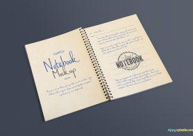 Free Open Journal Mockup PSD