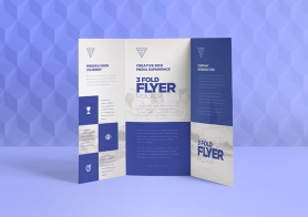 Free 3 Fold Brochure Mockups