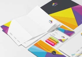 Free Stationery PSD Mockup Scene