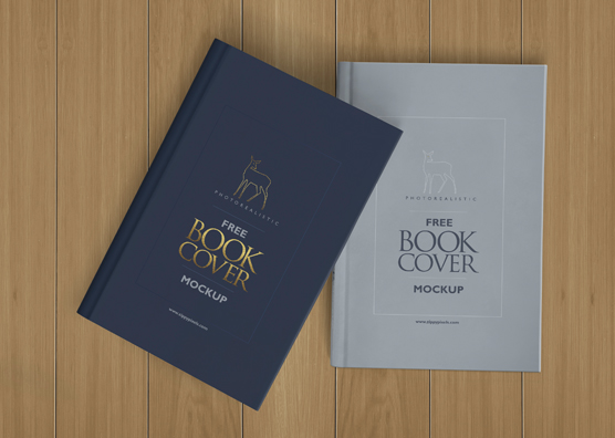 Free Photorealistic Hardcover Book Mockup