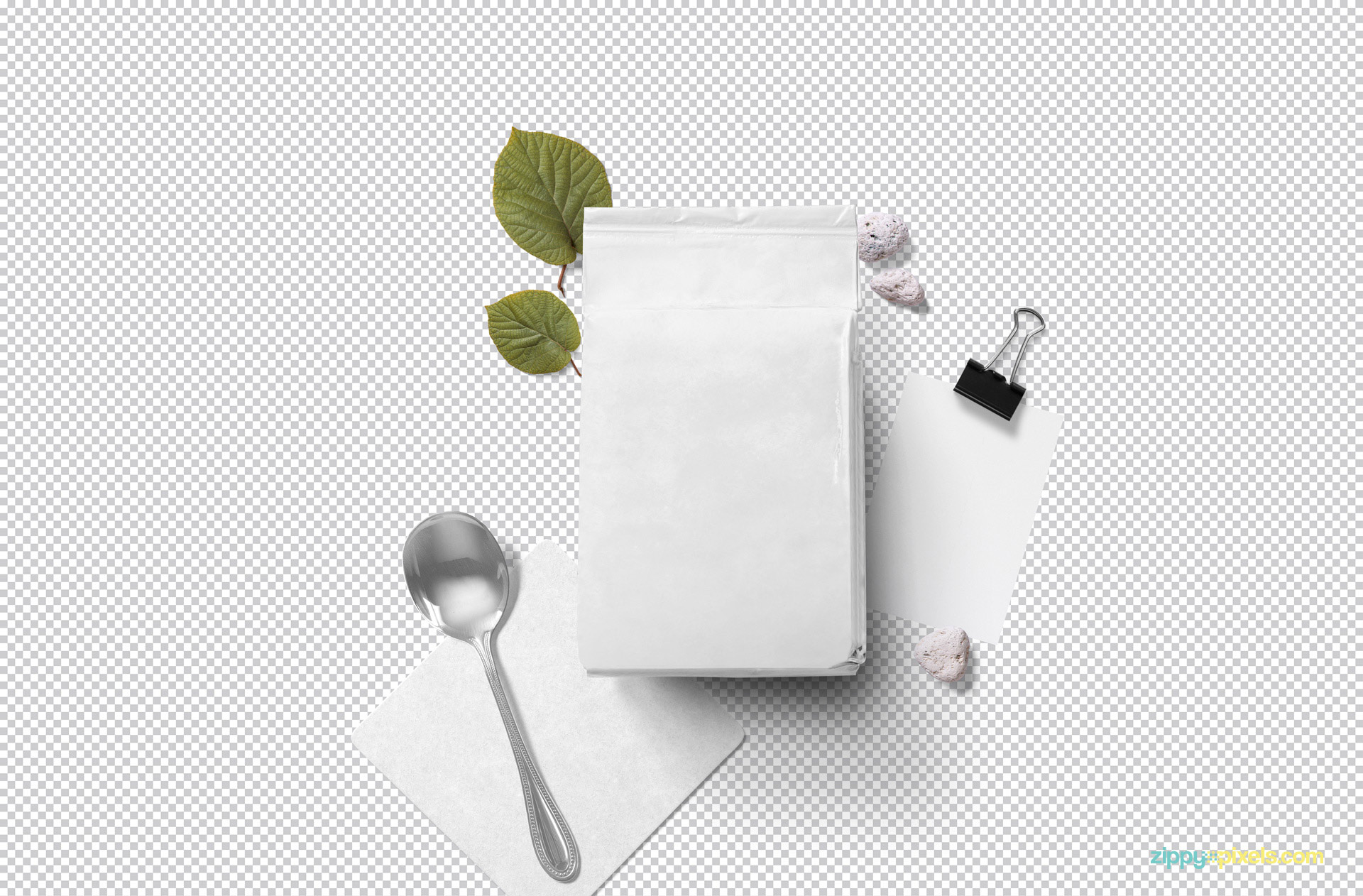 Use Photoshop to add your designs in this plain pouch mockup PSD.