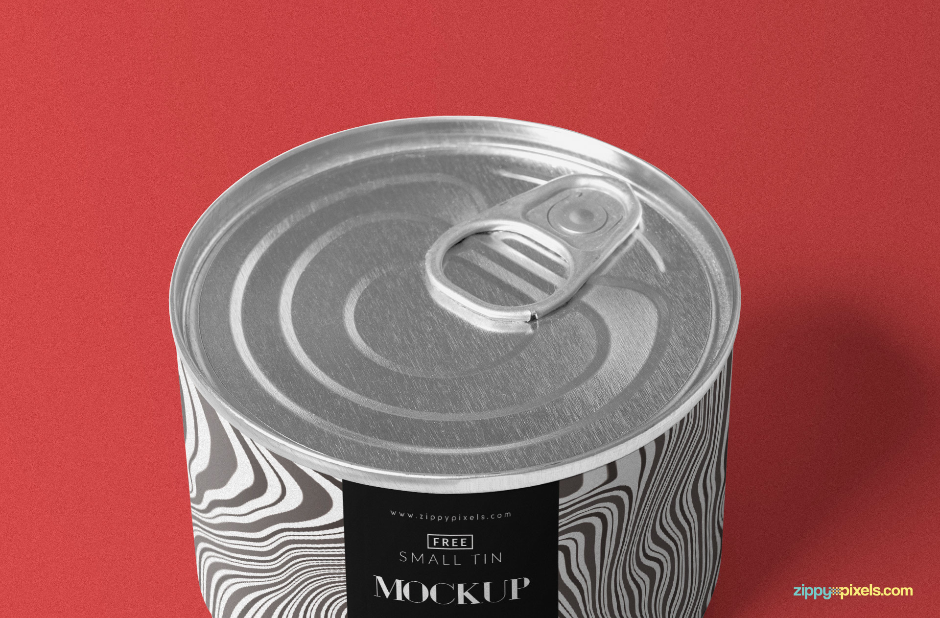 You can change the top design of the tin mockup.