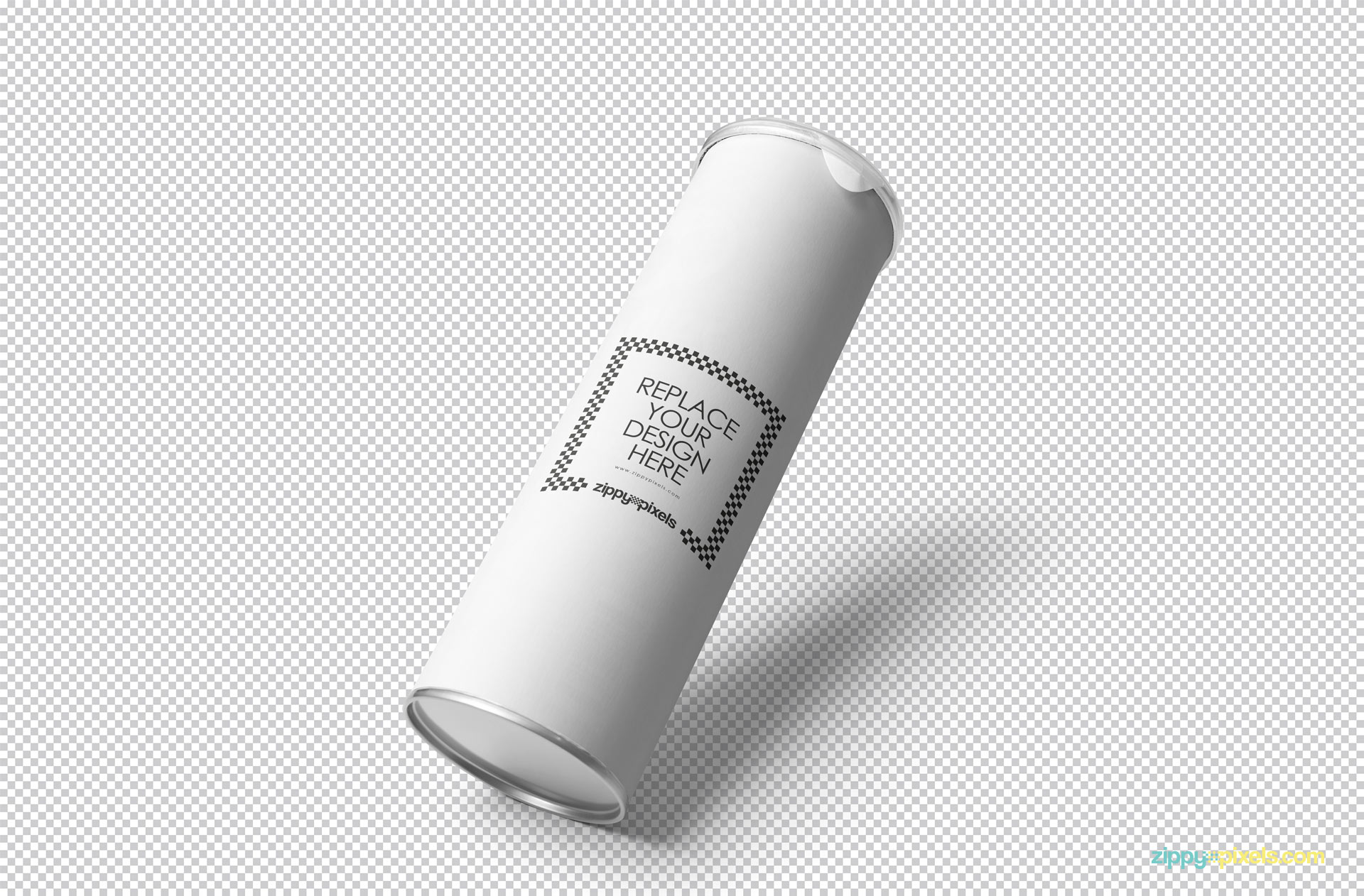 Simply use smart object option to replace the design of cardboard tube.