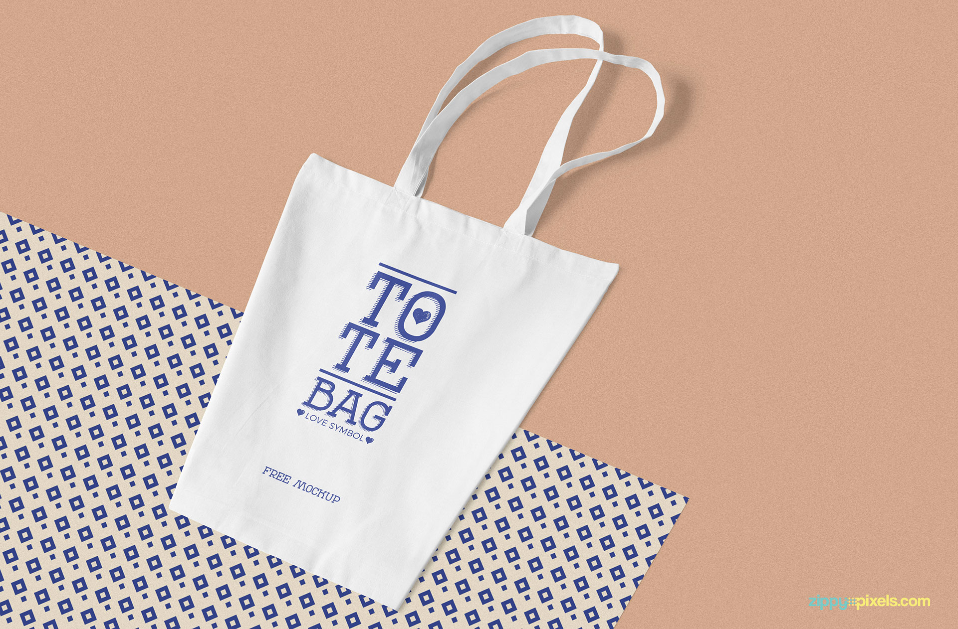 Fully customizable and free cotton bag mockup.