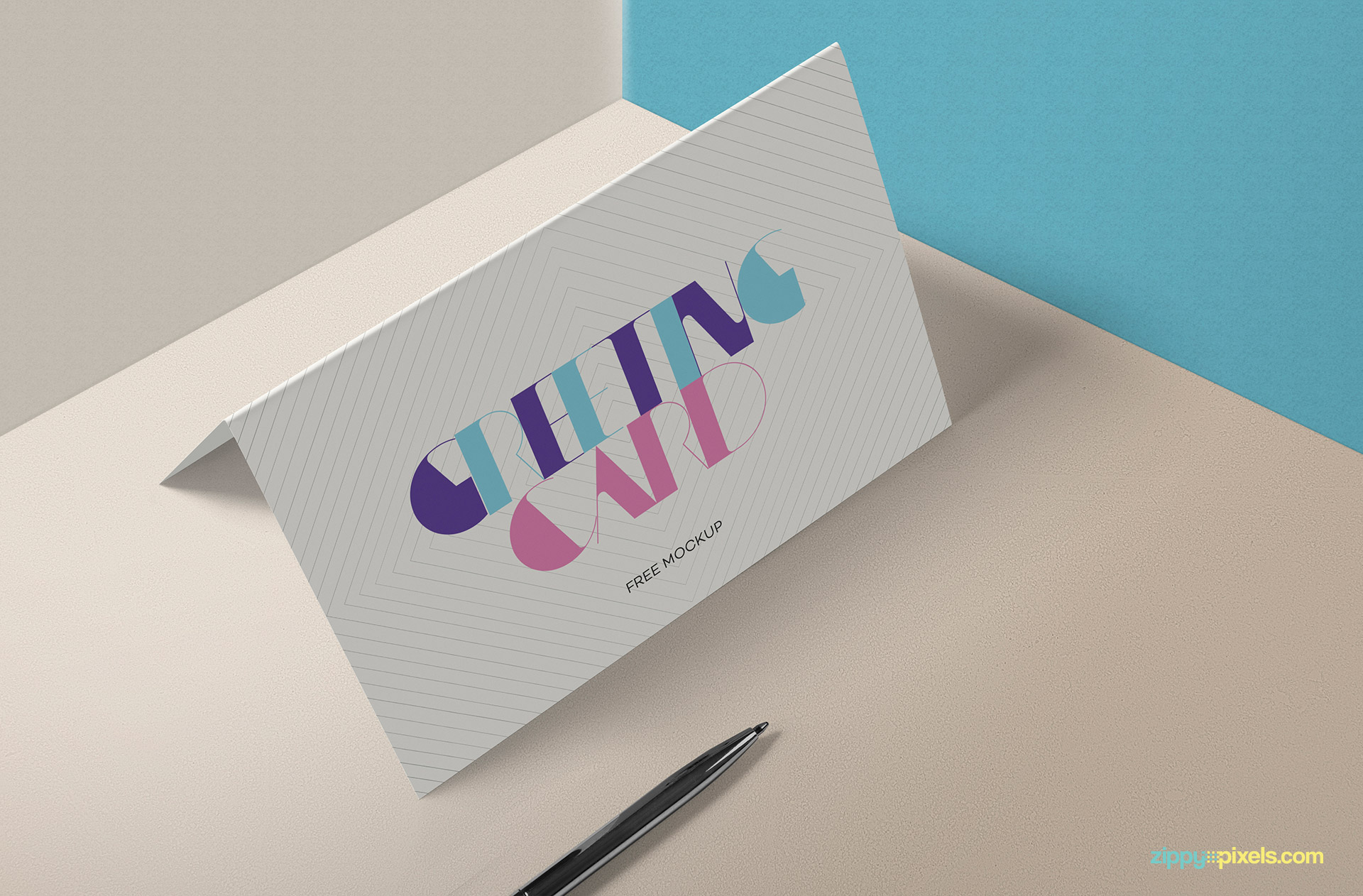 Fully customizable free invitation card mockup.