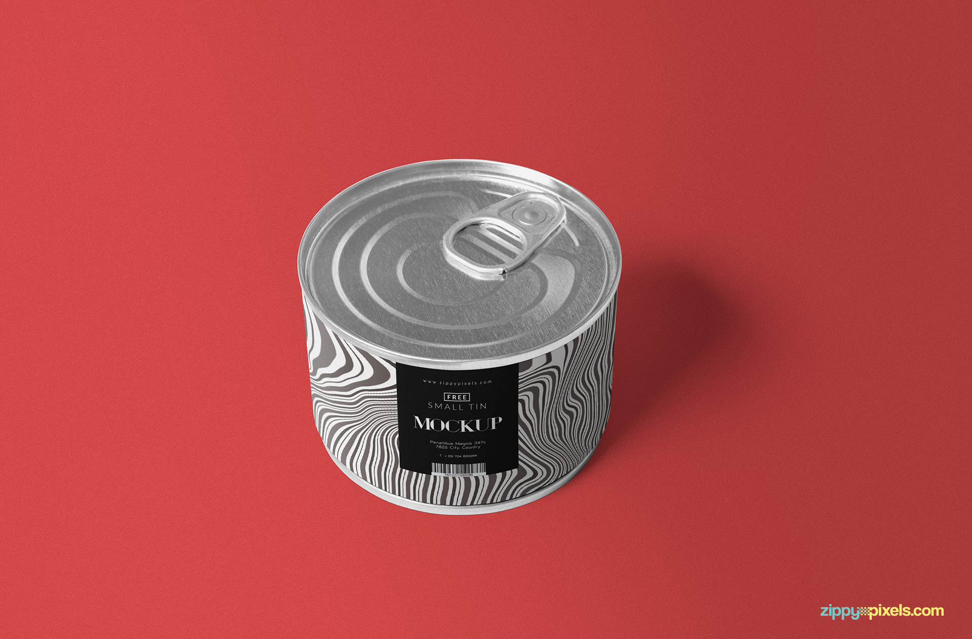 Small round tin mockup.