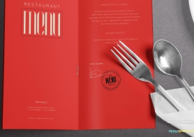 Free Sophisticated Menu Mockup