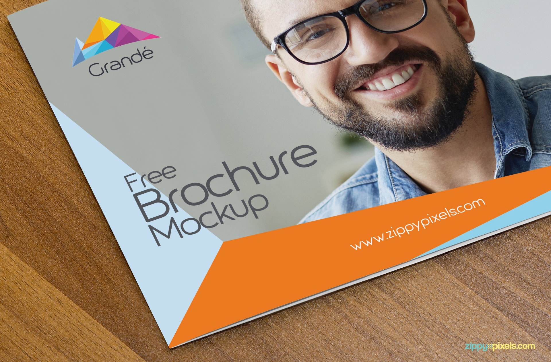 Realistic brochure mock up design.