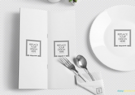 Free Sophisticated Menu Mockup