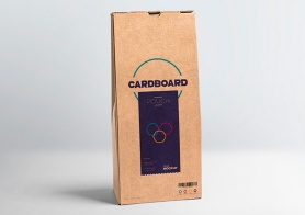 Free Cardboard Pouch Packaging Mockup