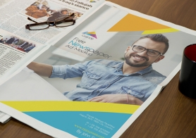 Free Photorealistic Full Page Newspaper Ad Mockup