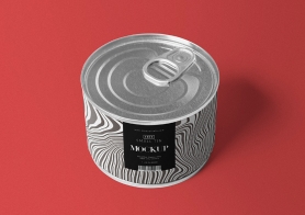 Free Round Tin Mockup