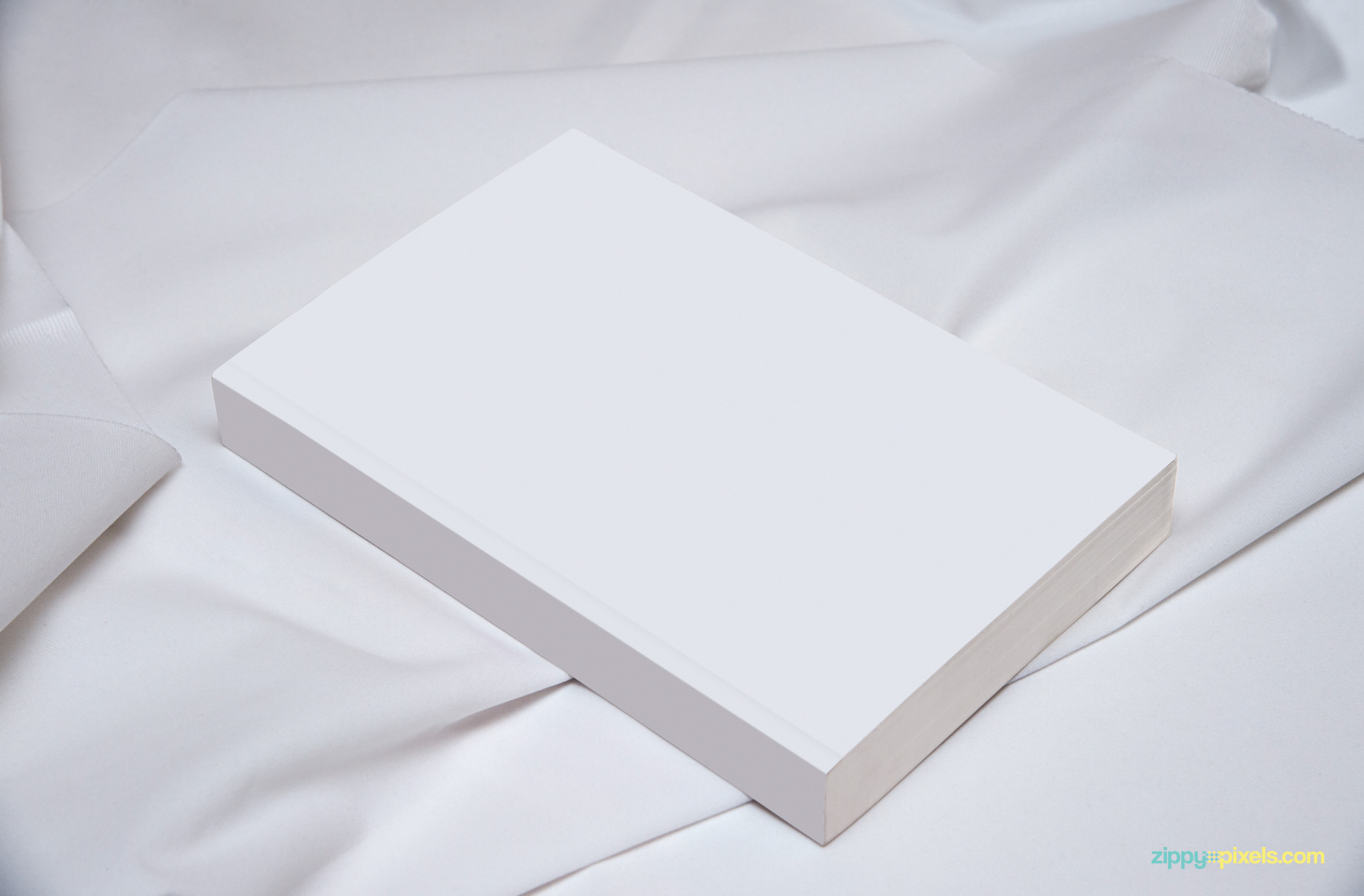 PSD of plain white book mockup.