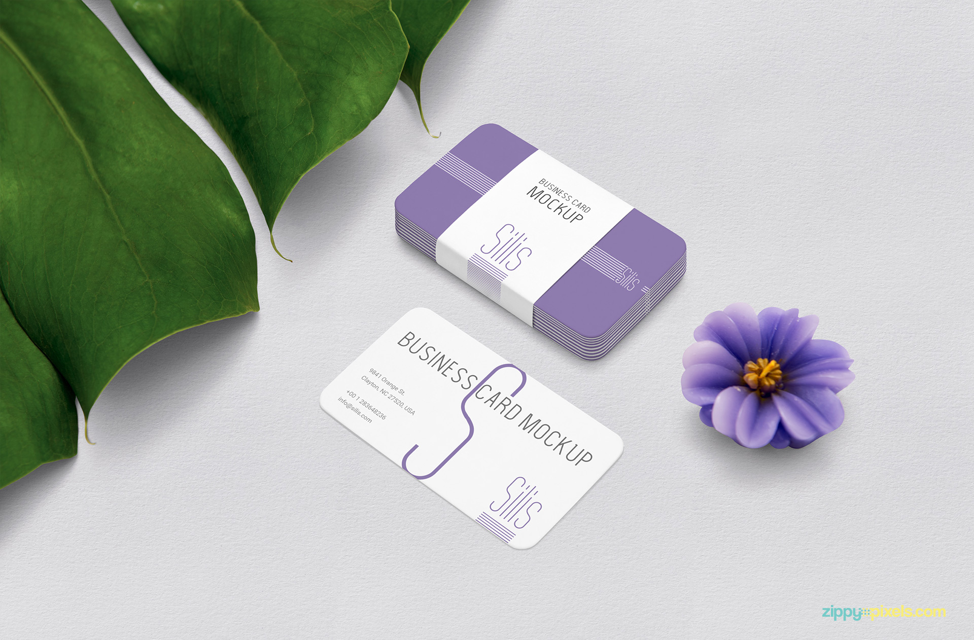 Business card mockup free PSD.