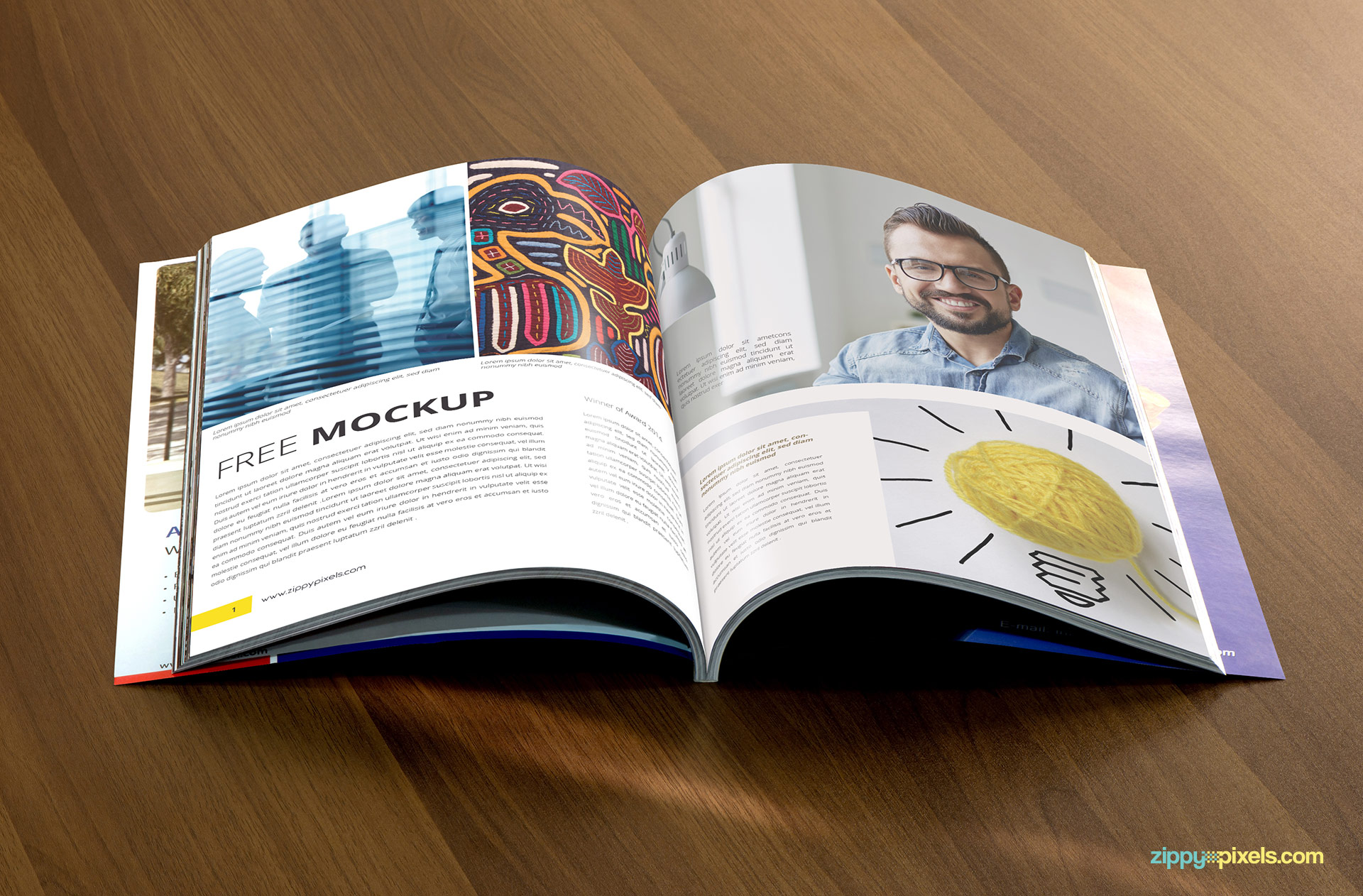 Free catalog mockup PSD.