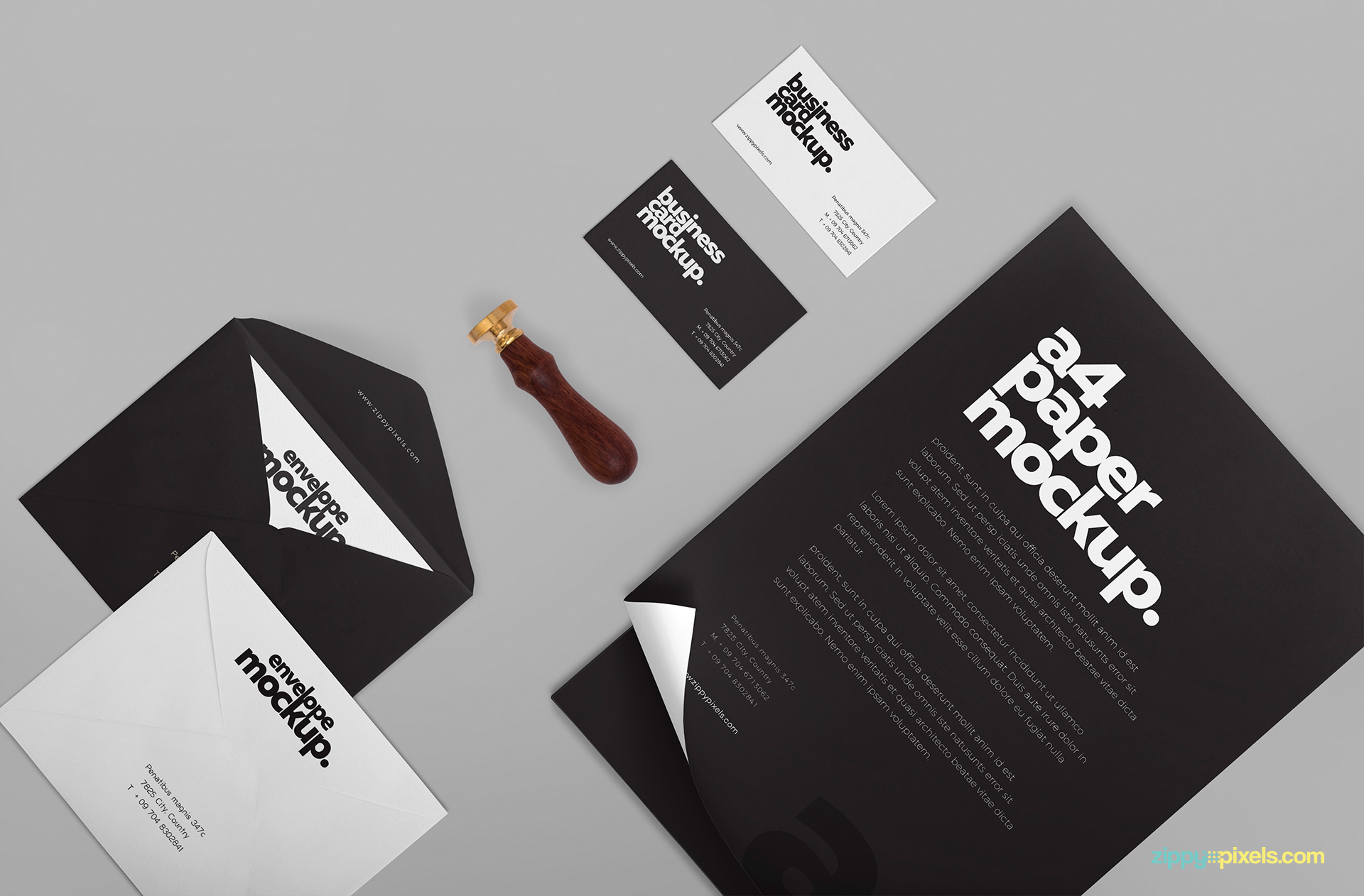 Free corporate stationery mockup.